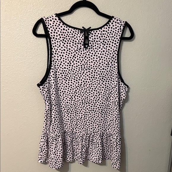 Kate Spade Black and White Polka Dot Peplum Blouse - Picture 3 of 3